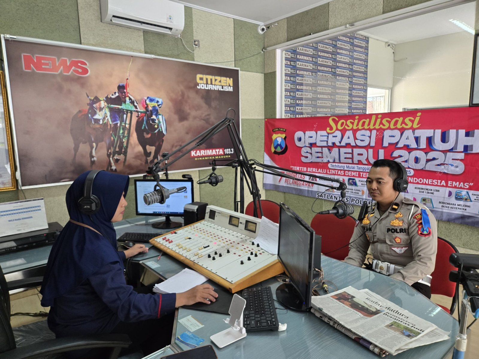 Operasi Patuh Semeru 2025 Polres Pamekasan Gandeng Media Sosialisasikan Keselamatan Berkendara