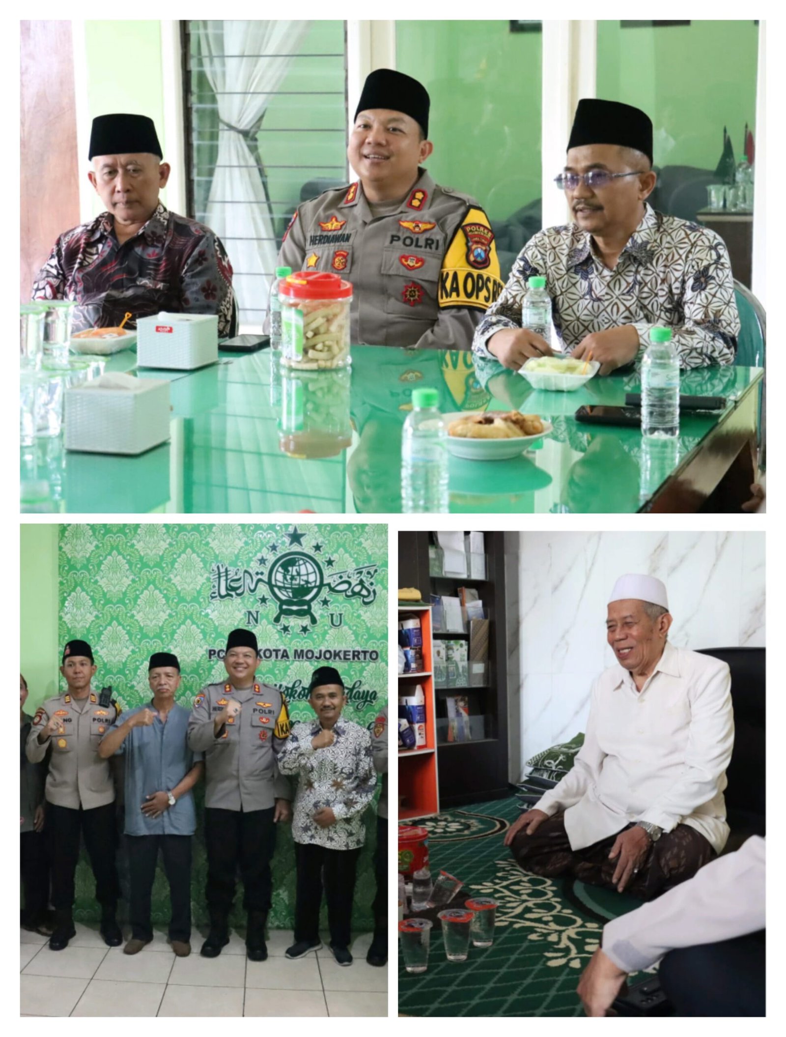 Kapolres Mojokerto Kota Silaturahmi Dengan Ketua MUI dan PCNU Kota Mojokerto, Perkuat Komunikasi Jaga Kamtibmas