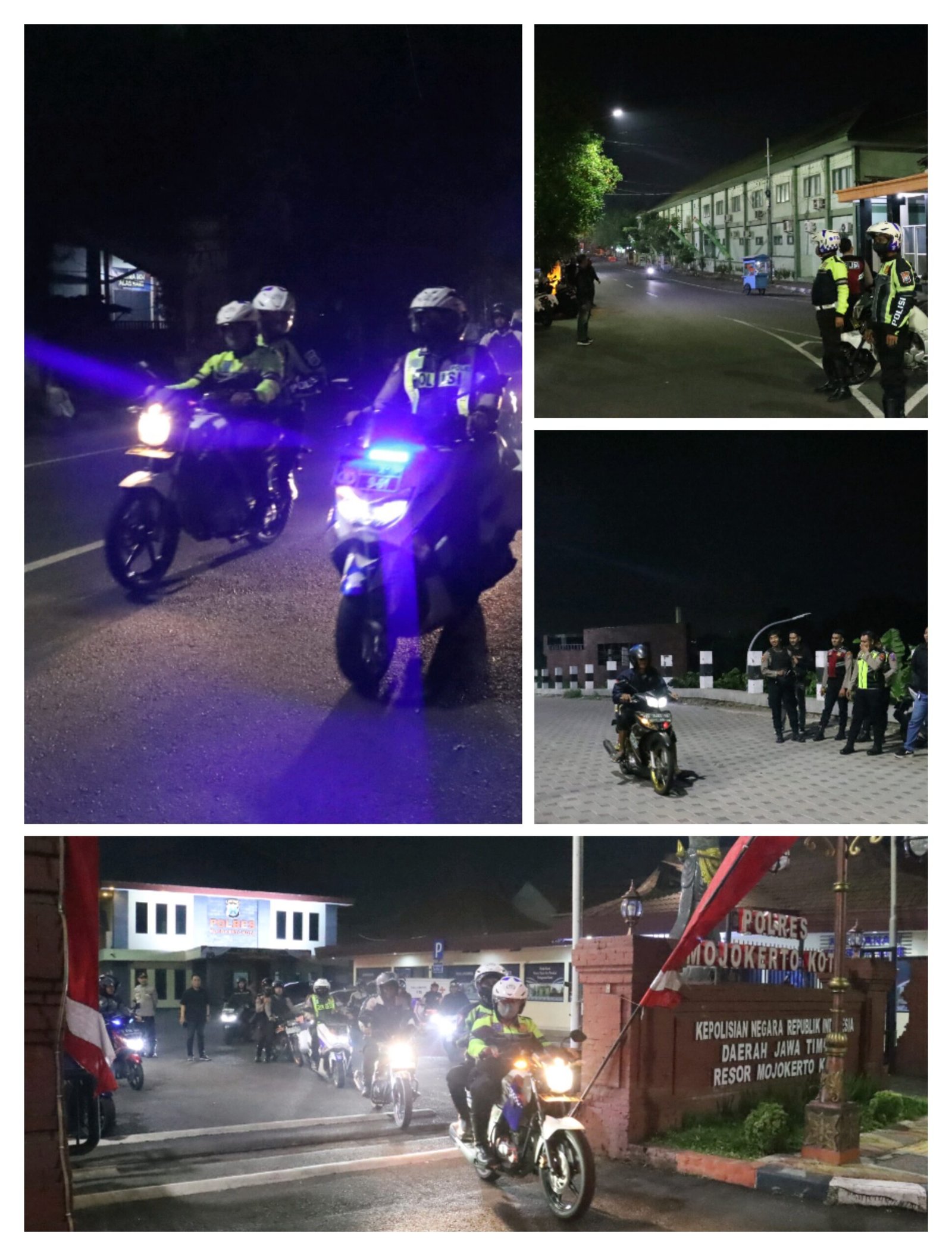 Jaga Kondusifitas Malam Akhir Pekan, Polres Mojokerto Kota Optimalkan Patroli Cipta Kondisi