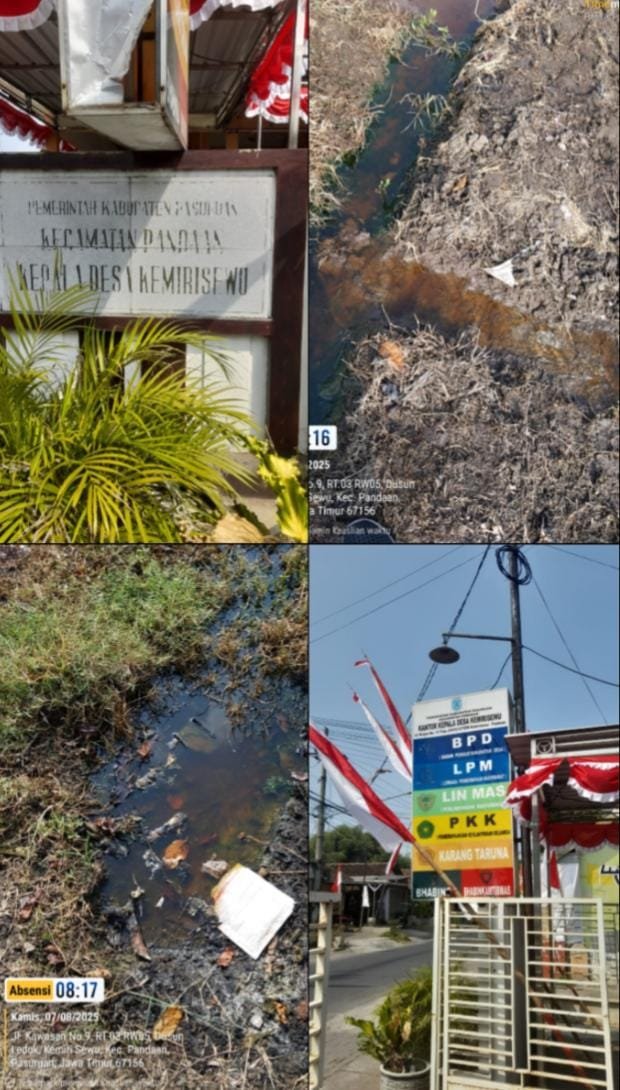 Kades di Pandaan- Pasuruan Diduga Kongkalikong dengan Perusahaan-Perusahaan yang Buang Limbahnya di Lahan TKD