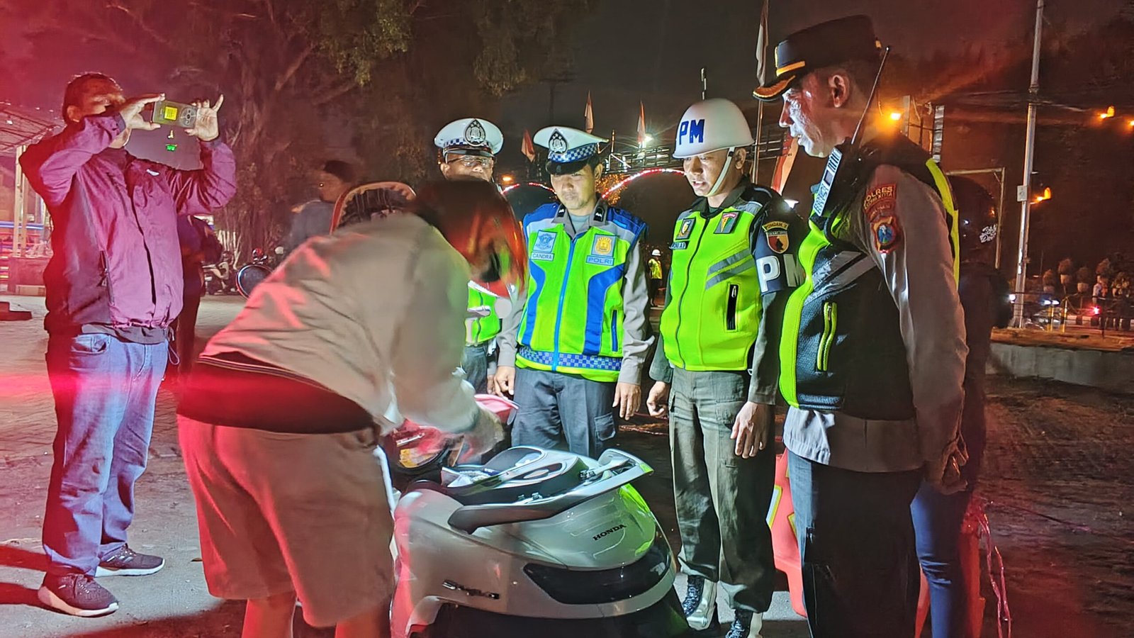 Harkamtibmas, Polres Kediri Kota Gelar Operasi Gabungan Amankan Puluhan Ranmor Tak Sesuai Spektek