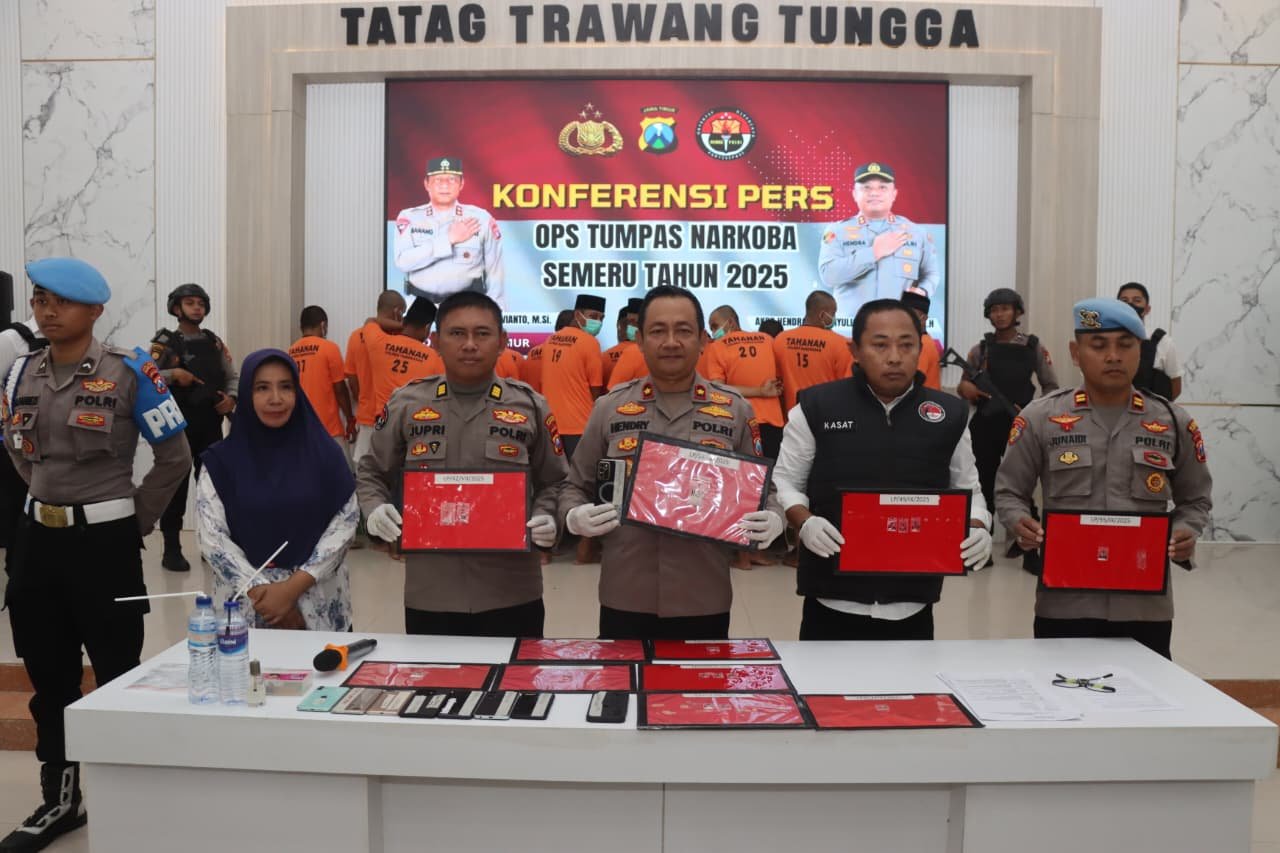 OPS Tumpas Narkoba 2025 Polres Pamekasan Berhasil Amankan 19 Tersangka dari 14 Kasus yang Terungkap