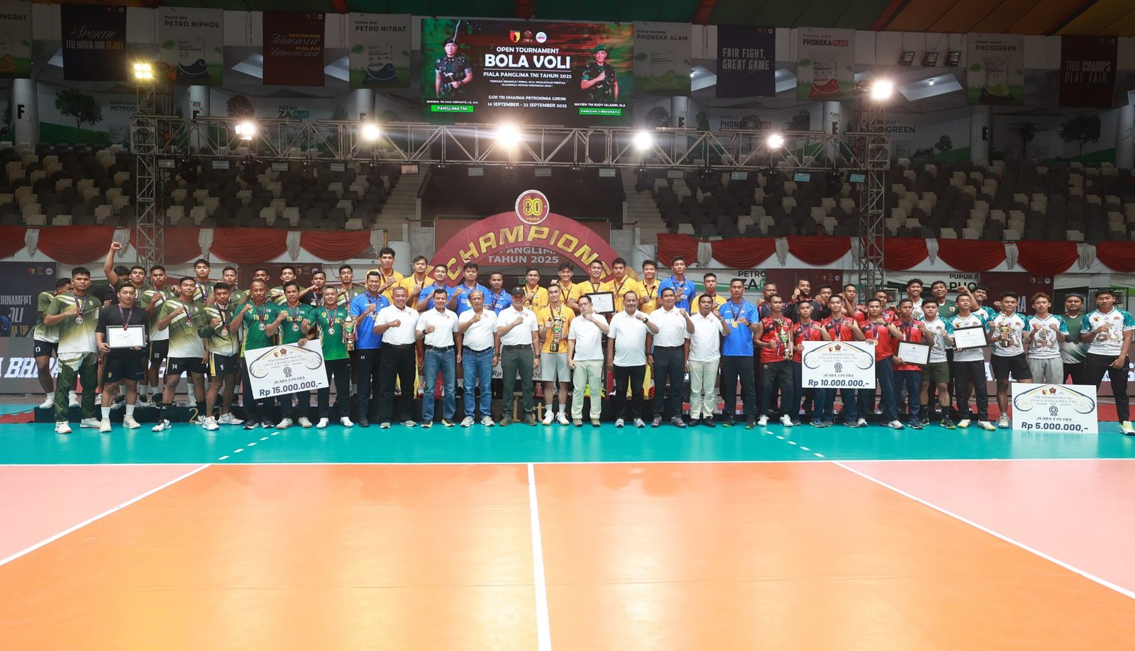 Tim Putra Bhayangkara Presisi Juara I di Open Tournament Bola Voli Piala Panglima TNI Tahun 2025