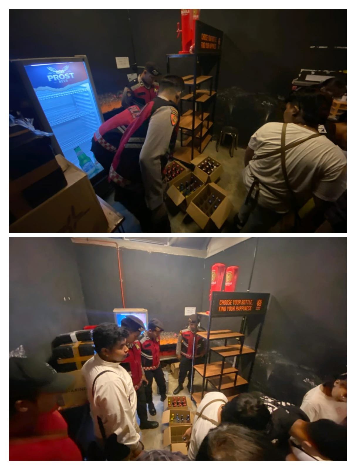 Harkamtibmas Polres Tulungagung Gelar Razia, Puluhan Botol Miras Diamankan