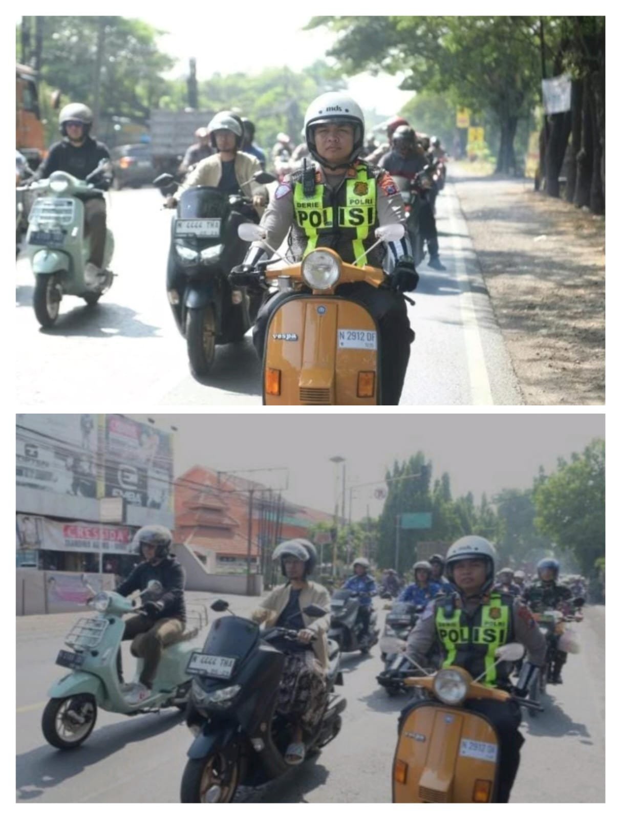 Polres Pasuruan Bersama Toga Tomas dan Komunitas Gelar Touring Bersholawat Untuk Kamseltibcarlantas