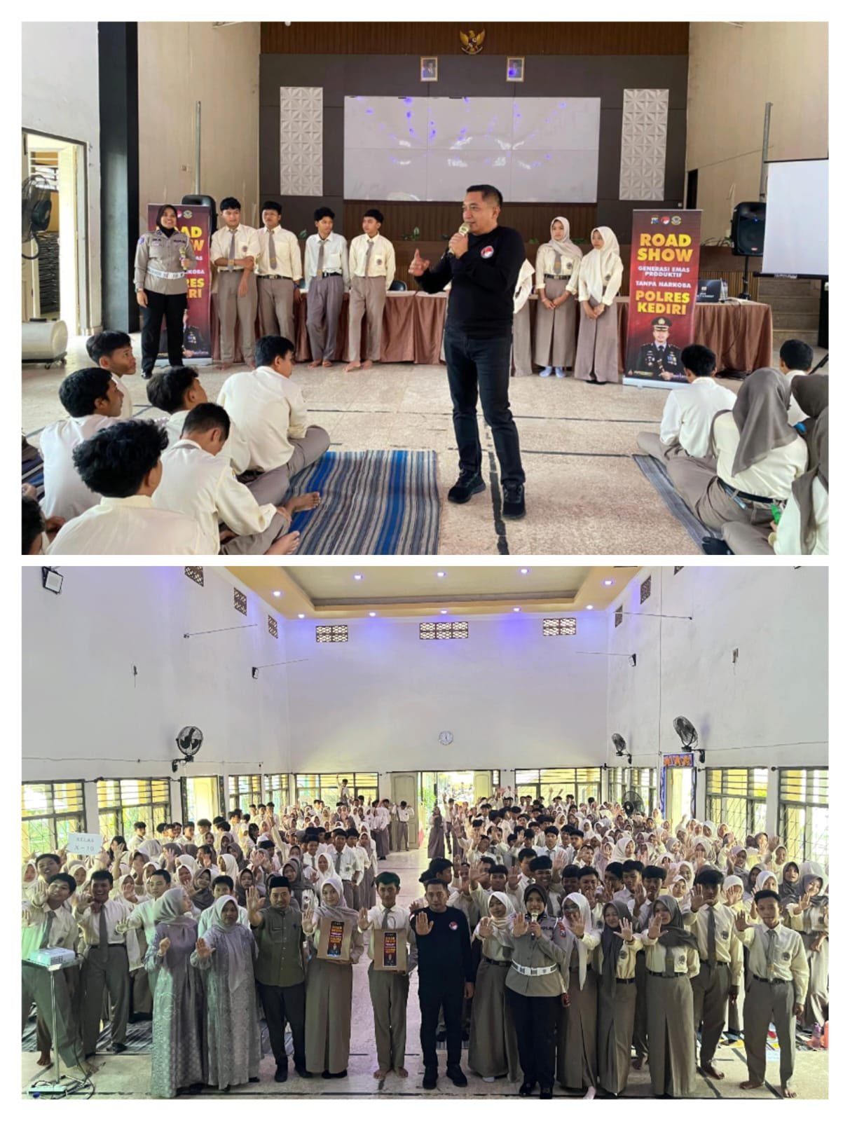 Polres Kediri Gelar Roadshow “Generasi Emas Produktif Tanpa Narkoba”