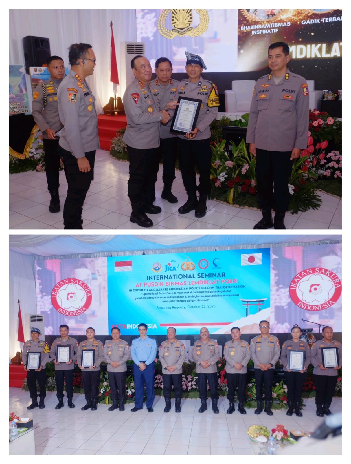 Aipda Rahmad Muhajirin Sosok Bhabinkamtibmas Inspiratif Polres Bojonegoro Terima Anugerah di Forum Internasional Kepolisian