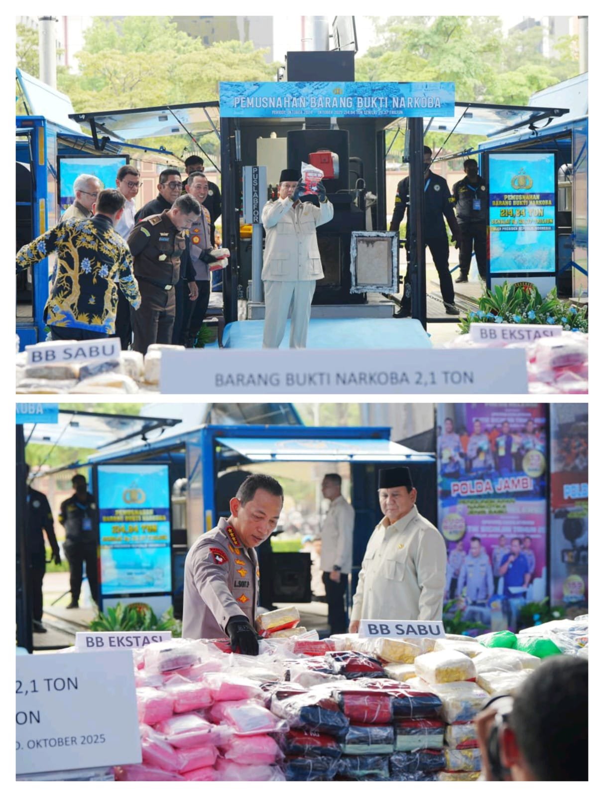 Presiden Prabowo Apresiasi Upaya Polri Cegah Peredaran Narkoba di RI