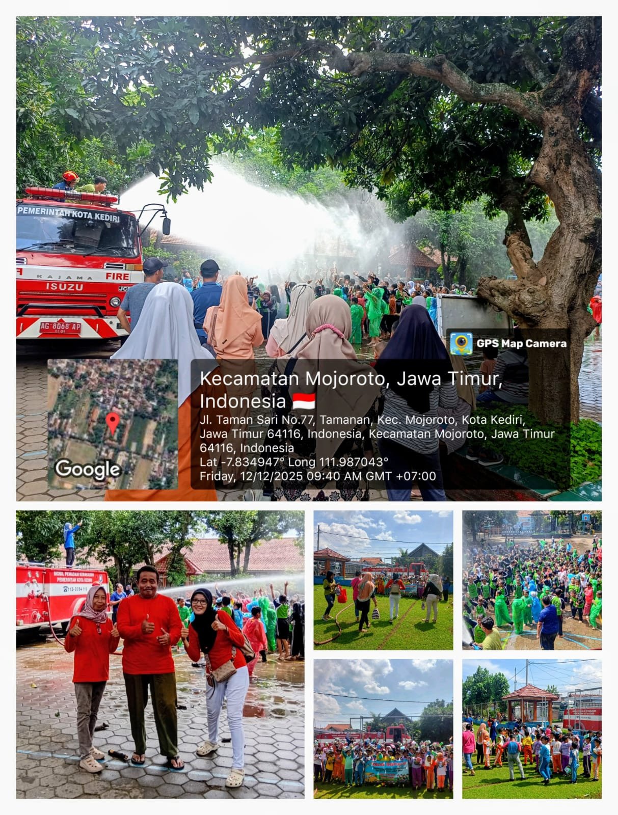 Murid SDN Tamanan Kota Kediri Belajar Padamkan Api, Siap Jadi Pahlawan Kecil!